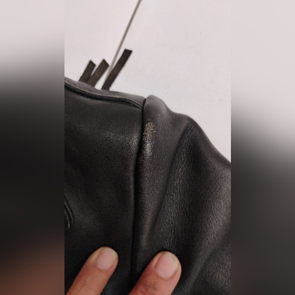 Vintage Harley-Davidson Women's Jacket Sz S/M Leather Biker Grunge - Picture 11 of 15